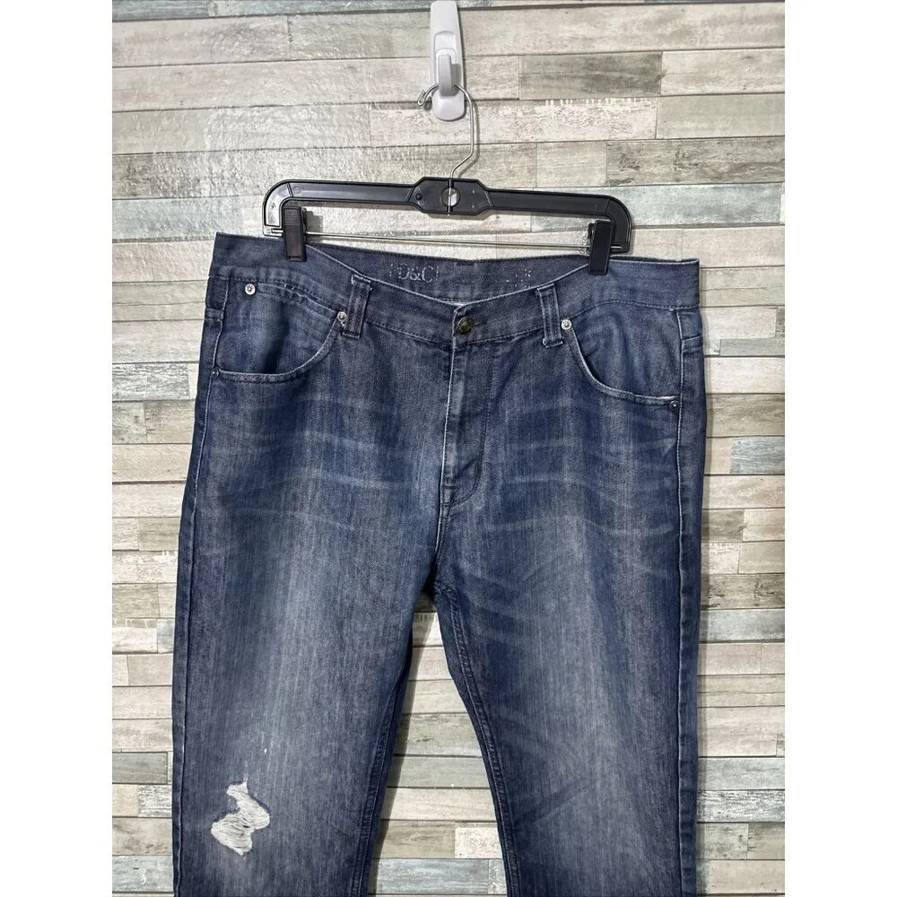 Men’s PD&C Denim Jeans Dark Wash Straight Leg Size 38X32